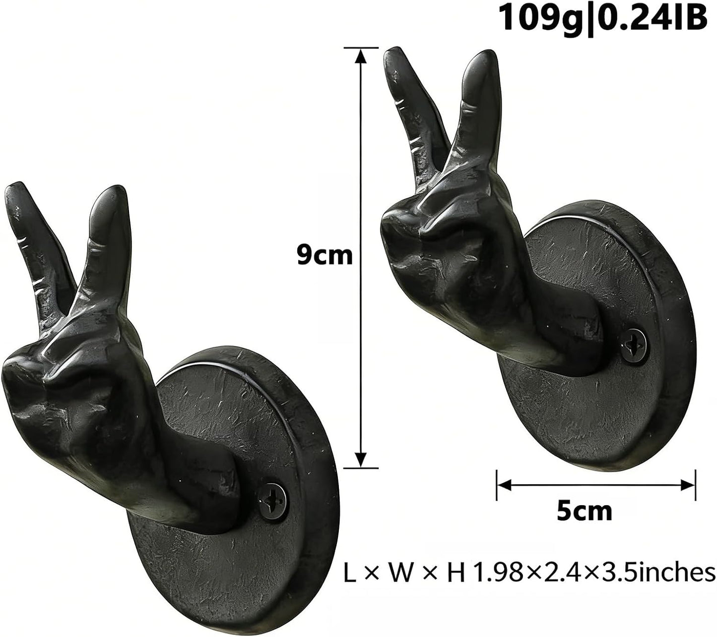 Coat Hooks Wall Mounted, Rustic Bat Key Hook Holder, Heavy Duty Decorative Black Wall Hooks for Mudroom, Towels, Hat Rack, Purse Hooks, Cast Iron Decorative ‎Antique Black Hooks