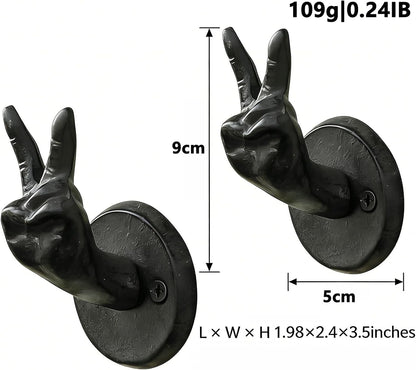 Coat Hooks Wall Mounted, Rustic Bat Key Hook Holder, Heavy Duty Decorative Black Wall Hooks for Mudroom, Towels, Hat Rack, Purse Hooks, Cast Iron Decorative ‎Antique Black Hooks