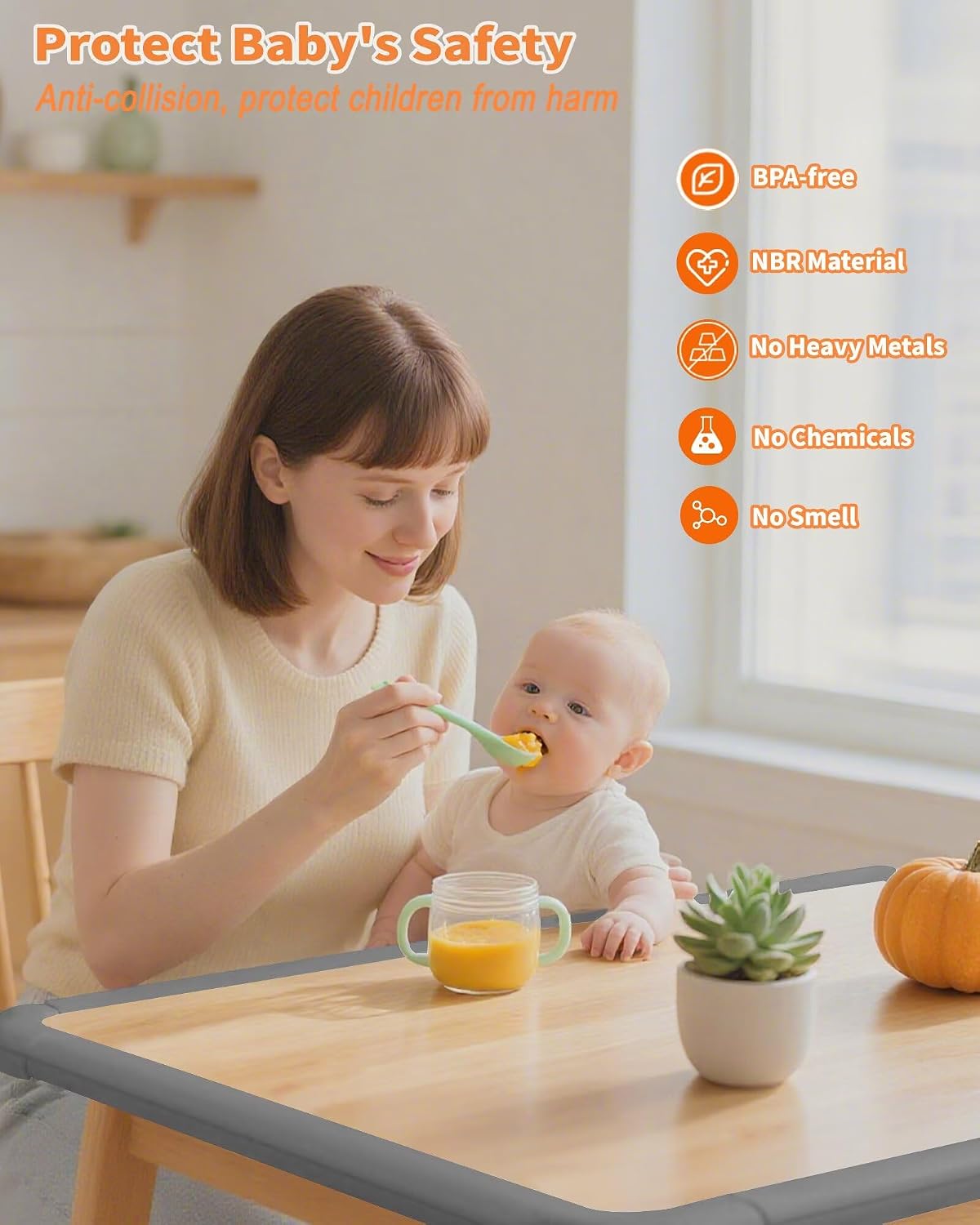 16.4FT L-Shape Baby Corner Protector Guards, Pre-Taped, 0.47''Thick | Edge Safety Bumpers for Furniture & Sharp Table Corners, with 10 Corners, Waterproof Soft Foam Adhesive Guard Cushion, White