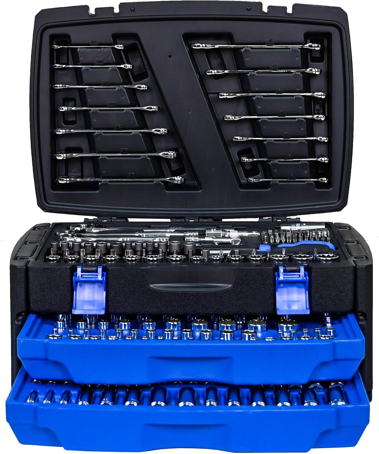 899PCS Tool Set, Household Tool Kit with Rolling Tool Box, Complete Tool Box Set Hand Tool Set with Tool Box, Mechanic Tool Set Rolling Tool Set for Home/Auto Repair Tool Set (Black)