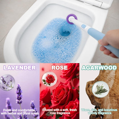 RV Toilet Brush, RV Accessories, Wall Mount Toilet Brush, 64 Toilet Refills | Hands Free Toilet Brush, One-Button Release, RV Toilet Brush and Holder Set, Compact Design, Camper Bathroom Accessories