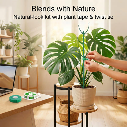 20-Pack Monstera Plant Support Stakes - Stackable Sticks | 25" Tall Trellis Garden Poles for Climbing Plants