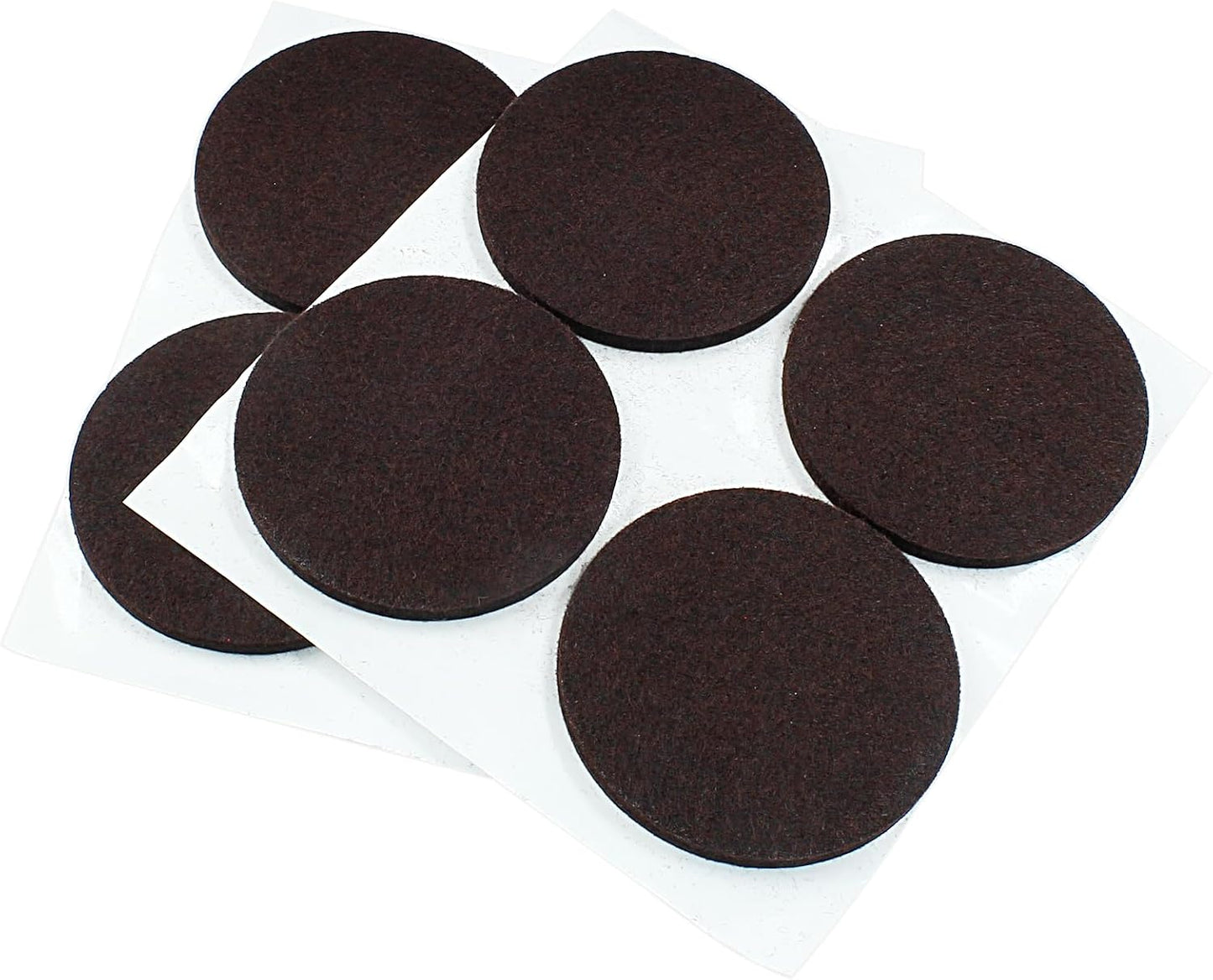 16 Pcs 3"/75mm Felt Furniture Pads Brown Round Self Adhesive | 5mm Thick, Anti Scratch Floor Protectors, For Furniture Feet Chair Legs