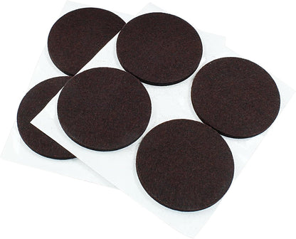 16 Pcs 3"/75mm Felt Furniture Pads Brown Round Self Adhesive | 5mm Thick, Anti Scratch Floor Protectors, For Furniture Feet Chair Legs