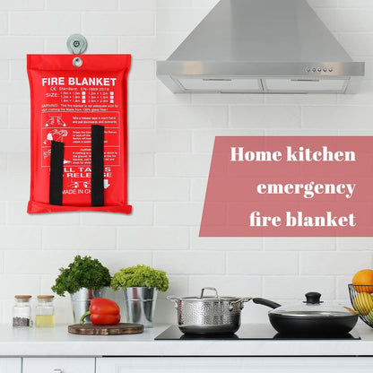 Wiwiqing 10 Pack Fire Blankets - Bulk Emergency Flame Retardant Fiberglass Fire Suppression Blankets - Fireproof Survival Safety Cover for Home, Kitchen, Camping, Car, Office, Warehouse - 39 x 39 Inch