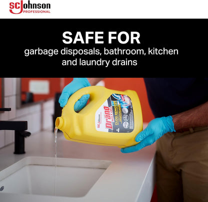 SC Johnson Professional Drano Max Gel To Drain Clog Removing, 128 Fl Oz (Pack of 4)