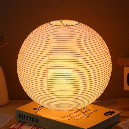 Paper Lantern Lamp: Floor Lamp Shield Japanese Style Standing Lampshade for Bedroom Desk and Nursery Bulb Included Minimalist Design with Base for Home Decor