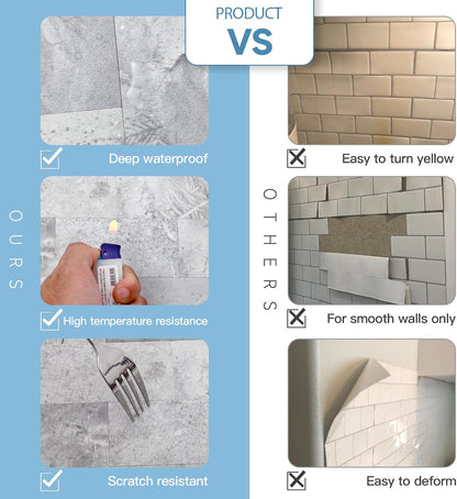 2026 New Upgrade Peel and Stick Backsplash Tile, Peel and Stick 11.34" X 11.57" Wall Tile for Kitchen, Bathroom, Fireplace, Laundry (Beige Ecru, 10 Packs)