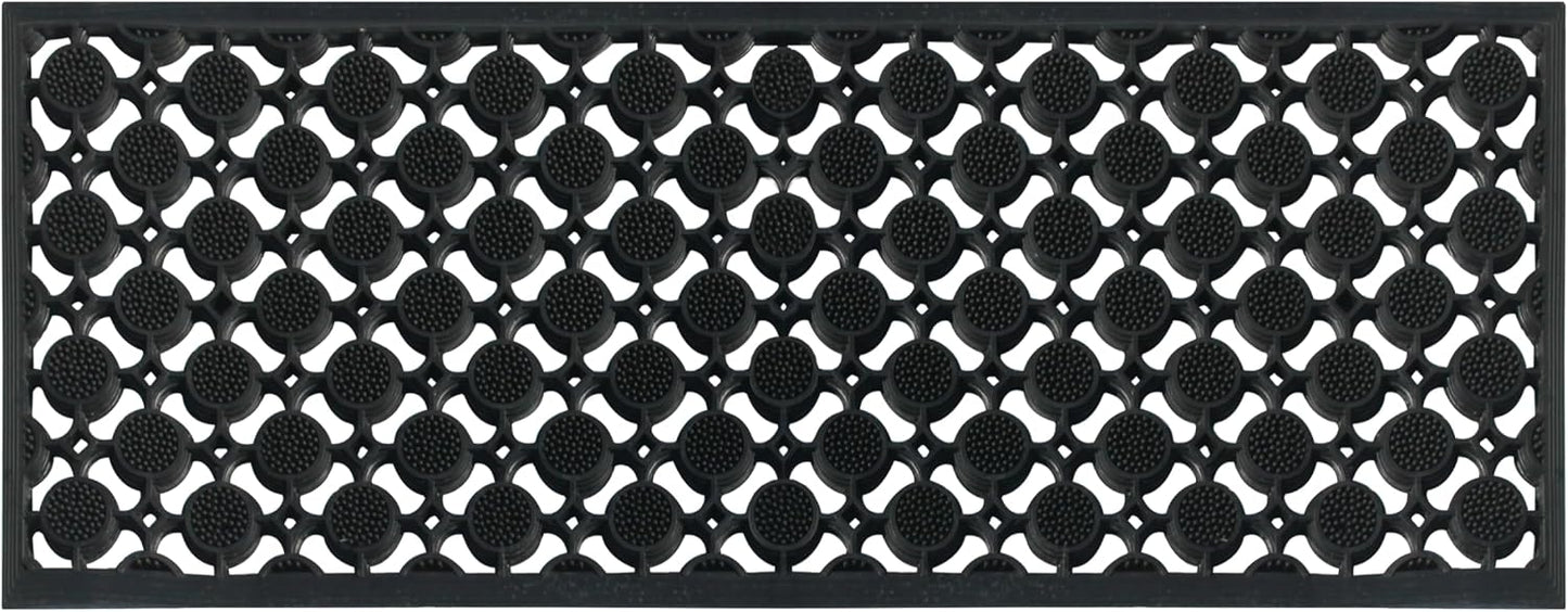 A1HC Outdoor Doormat, Natural Rubber, 18" x48”, Ideal for Outside entryway,Dirt Shoe Scraper,Heavy Duty Door mat for Indoor Outdoor,Rug Mats for Entry,Patio, Welcome Mats