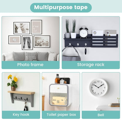 Double Sided Nano Tape Heavy Duty, Strong Sticky Extra Large (1.18in x 9.85Ft ) Removable Mounting Tape, Clear Multipurpose Wall Decor Adhesive Tape for Poster, Picture Hanging, Carpet, Photos Frames