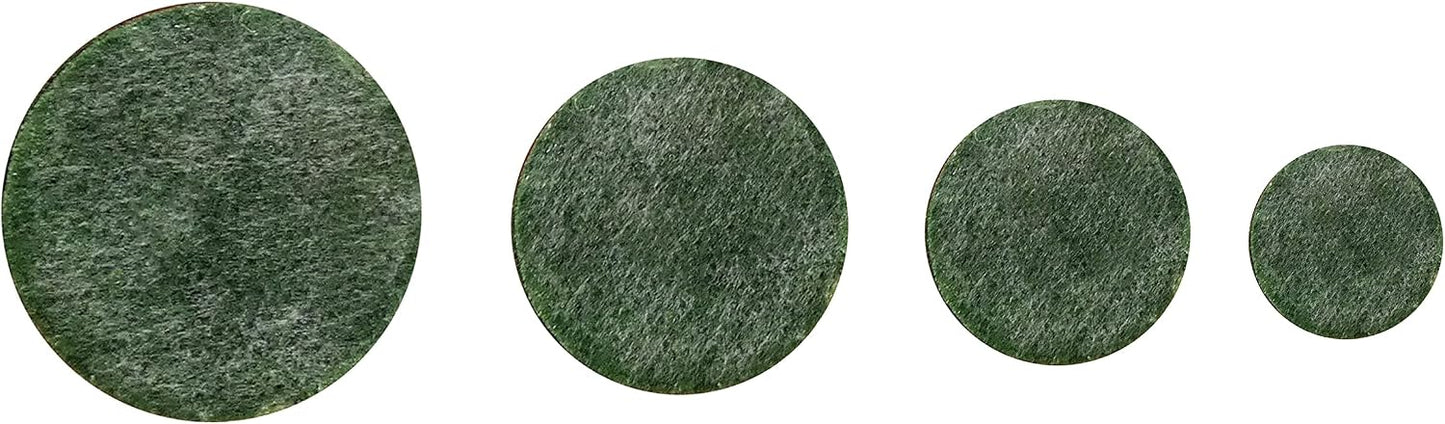 Shepherd Hardware 9423 Self-Adhesive Felt Surface Protection Pads, Assorted Sizes, 46-Count, Green