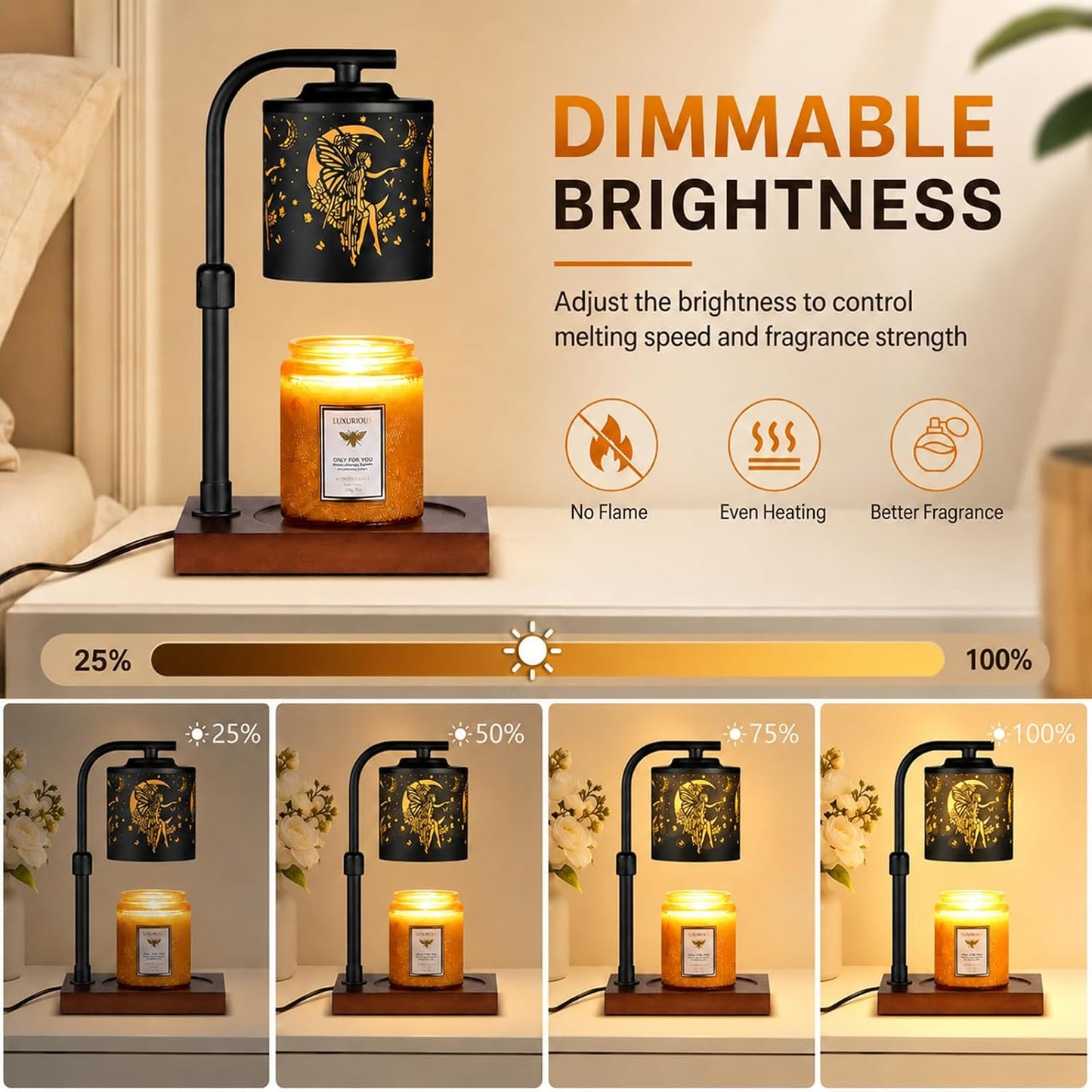 mocosa Candle Warmer Lamp with Adjustable Height Dimmable for New Home Decor Electric Candle Warmer for Jar Candles Birthday Gifts for Women Mom(Hummingbird)