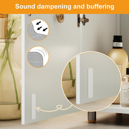 4PCS Long Furniture Bumpers - Wall Protector Guards, Fridge Door Stopper, 5.5x0.7x0.2inches