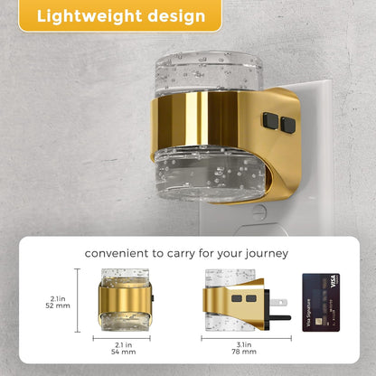 L LOHAS LED Night Light, Bubble Night Lights Plug into Wall,2 Pack 3000K/4000k/5000K Adjustable Color Temperature Night Light,Dimmable Nightlights with Dusk to Dawn Sensor for Rooms Bathroom Hallway
