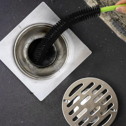Sewer Drain Brush, Drain Clog Remover, 22.83inch Flexible Long Pipe Snake Hair Clogs Catcher Cleaner Tool for Toilet, Kitchen Sink, Sewer Drain, Bathroom Tub