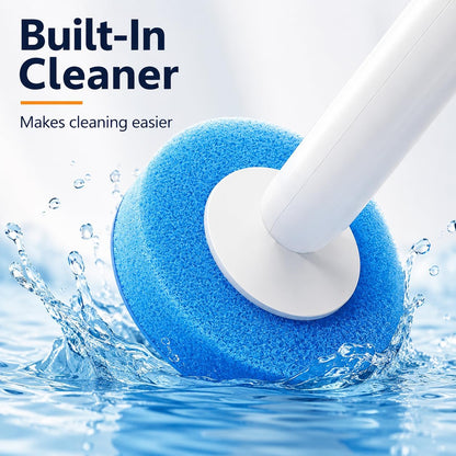 Disposable Toilet Cleaning Brush Kit with 18 Refill Heads, One-Press Release, Built-in Cleaning Solution, Wall-Mounted Storage, Ideal for Bathroom, Home, Rental and Airbnb