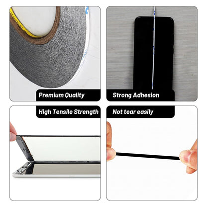 Kaisiking 2mm LCD Repair Tape for Phone Screen, Adhesive Tape with 1 Tweezers for Cell Phone, iPad, Tablets, Laptops, Camera