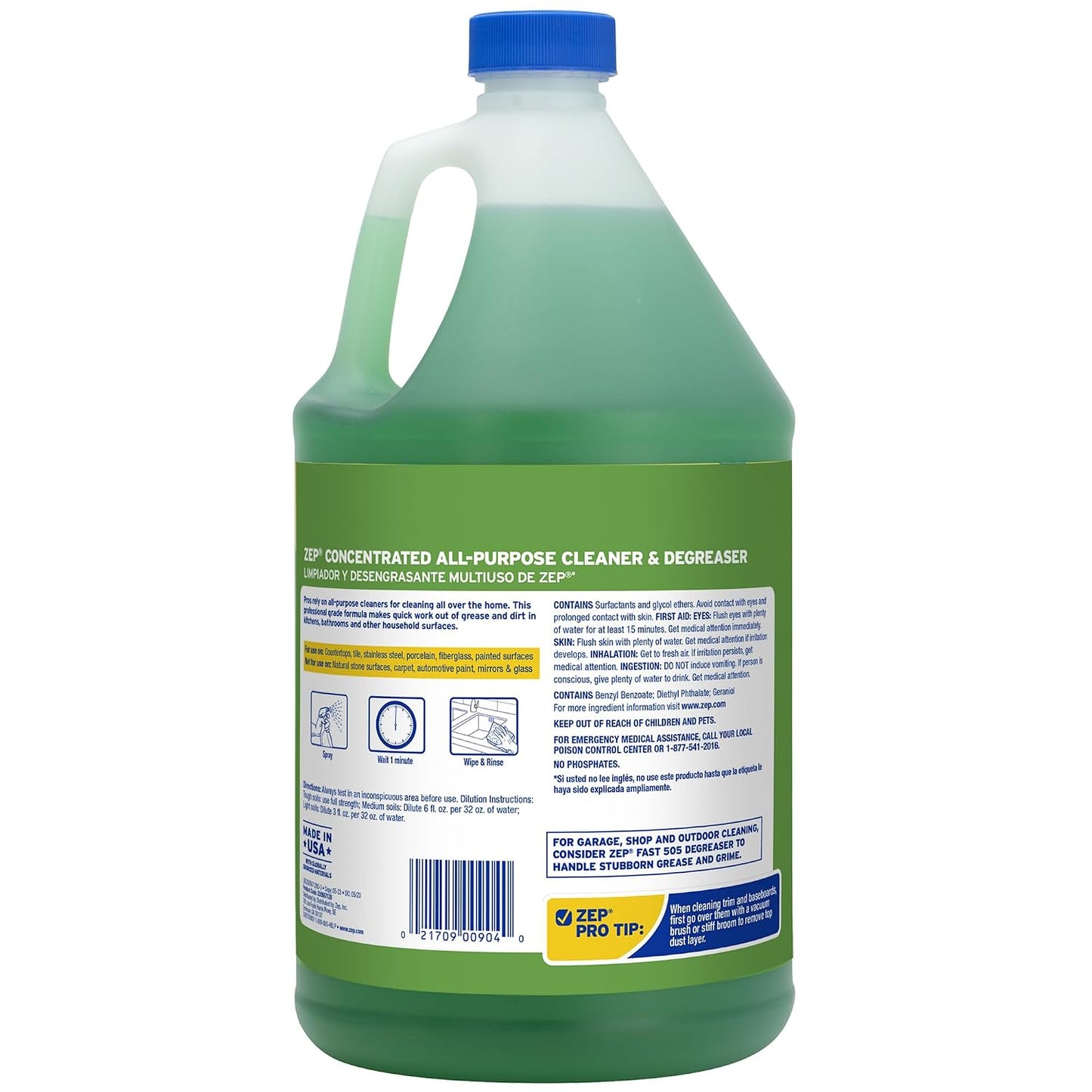 Zep All-Purpose Cleaner and Degreaser - 1 Gallon (1 Unit) ZU0567128 - Heavy Duty Industrial Cleaner for Business and Household Used in Kitchen, Countertops, Appliances, Walls and Floor Surfaces