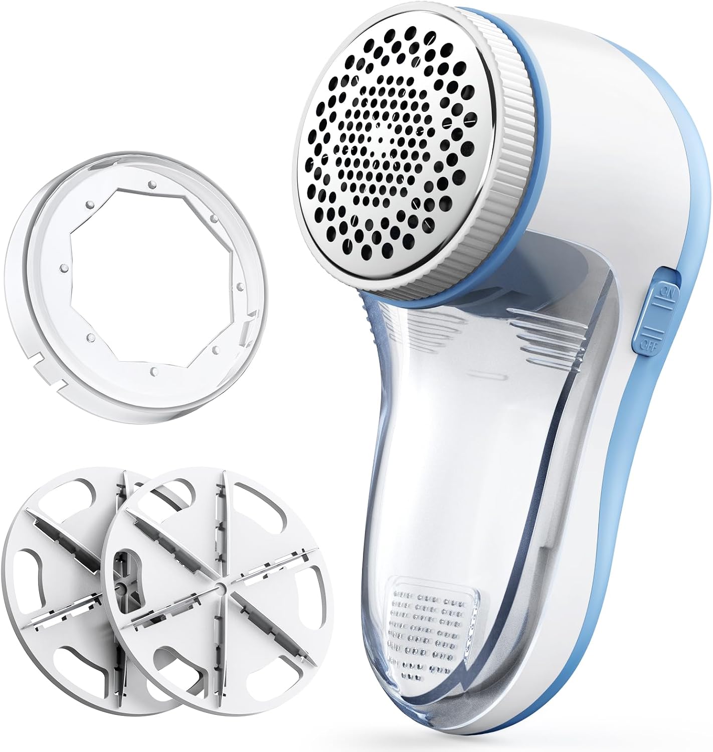 POPCHOSE Fabric Shaver, Lint Shaver for Clothing, Electric Lint Remover with 6-Leaf Blades, Sweater Defuzzer, Clothes Shaver for Couch, Furniture, Blanket, Remove Pilling, USB Rechargeable