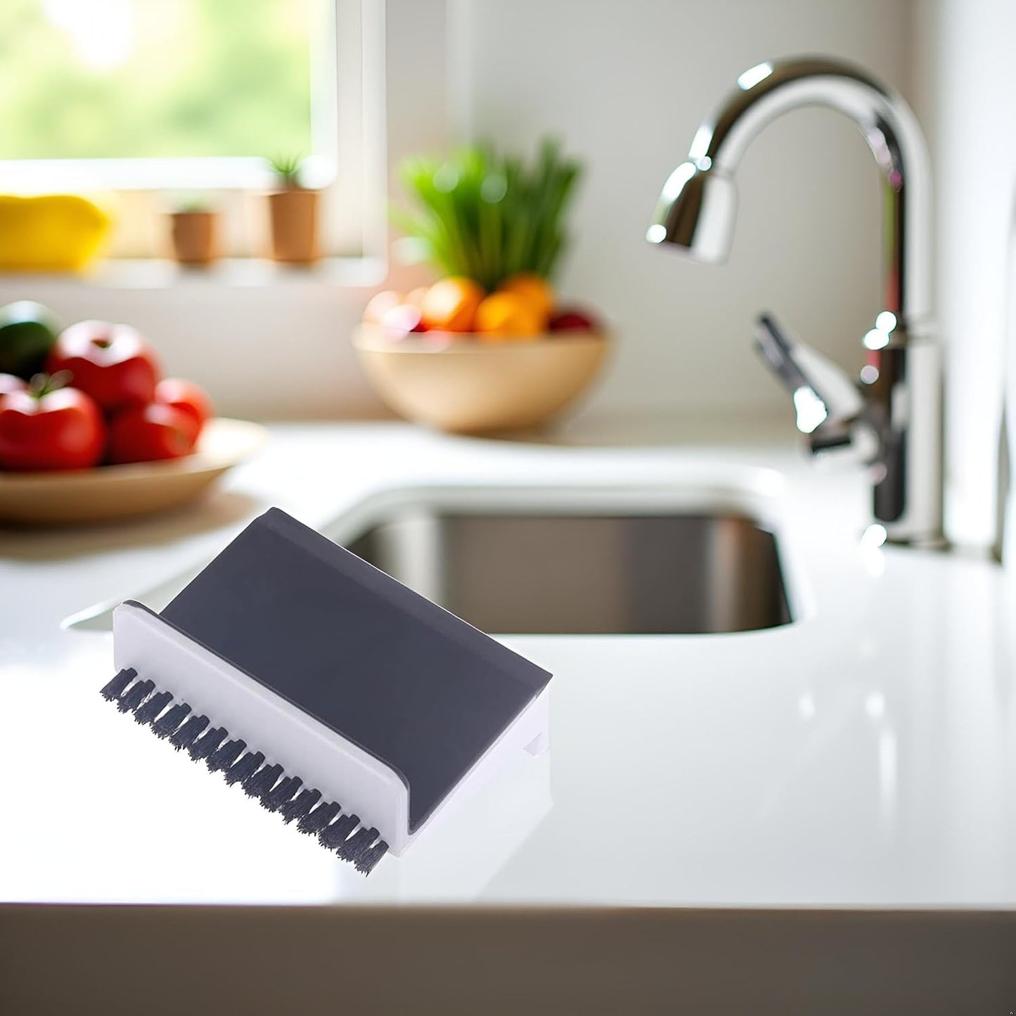 Black Kitchen Sink Squeegee Cleaner Countertop Brush,Kitchen Gadgets, Wiper Vegetable Cleaning Brush Wiper Home Kitchen Tool Accessories Fruit and Fruit and Vegetable Cleaning Brushes