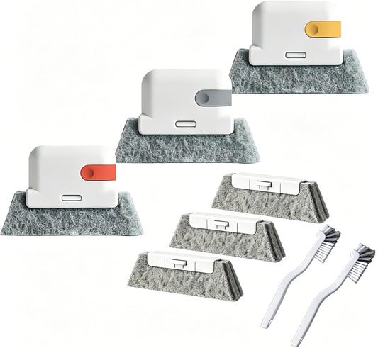 Window Track Cleaning Brush 2 in 1 Gap Tool for Sill Door Keyboard | Gap scrubber set cleans window tracks, corners and narrow gaps