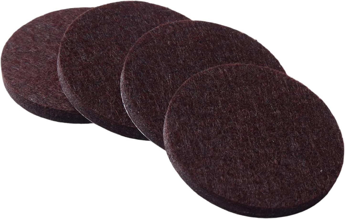 Furnigear 1.5x1.5 Inch Square Felt Furniture Pads, 18Pcs Self-Adhesive Floor Protectors for Chair Legs, Hardwood Floors - Cuttable, Anti-Scratch, Brown