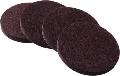 Furnigear 1.5x1.5 Inch Square Felt Furniture Pads, 18Pcs Self-Adhesive Floor Protectors for Chair Legs, Hardwood Floors - Cuttable, Anti-Scratch, Brown