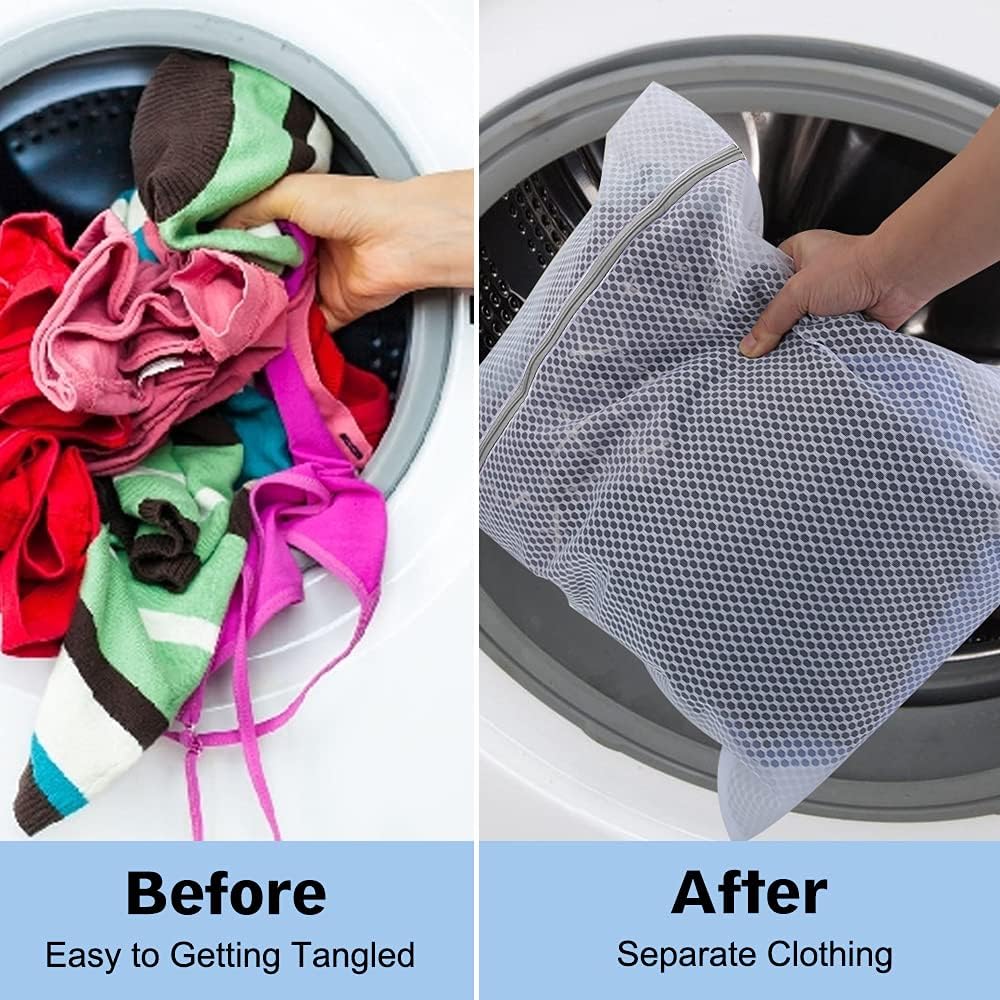 Vivifying Extra Large Mesh Laundry Bag, 2 Pack XXL Oversize Honeycomb Mesh Wash Bags for Washing Machine, Coats, Stuffed Toys, Blanket, Bedding, Sweater, Delicates Clothes (27 x 35 Inches)
