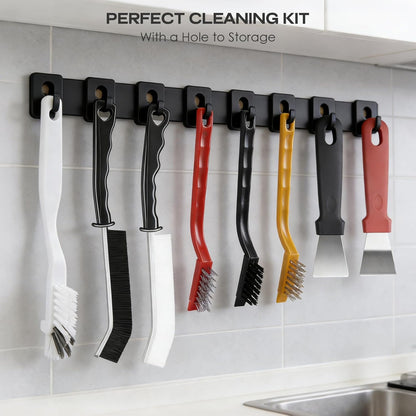 Navatiee 14PCS Crevice Cleaning Brush Set, Hard Bristle Scrub Brushes for Deep Cleaning Grout & Sink, Multifunctional Crevice Cleaning Tool for Bathroom Kitchen Corners, Bottle, Teapot, Blender