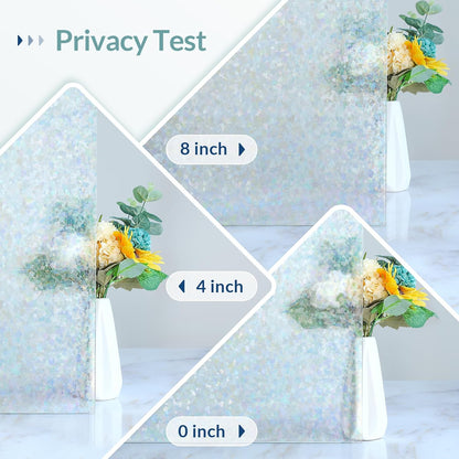 Haton Window Privacy Film Frosted Glass Film for Door Bathroom Shower, Peel & Stick, Day & Night, Papel para Ventanas Privacidad, Covering Sticker Removable Decorative Translucent Pure 17.5" x 78.7"
