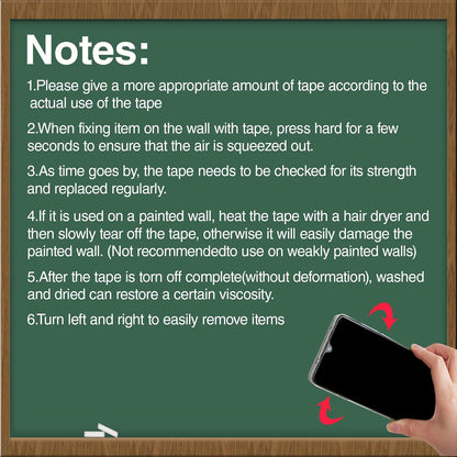 [2024 Updated] Nano Tape Heavy Duty Double Sided Mounting Tape Washable Removable for Indoor Outdoor Walls Kitchen Bathroom Carpet Fixing Office (19.7ft x 1.18in)