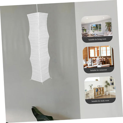 Foldable Japanese Paper Floor Lamp Shade Replacement with Soft Light for Living Room Bedroom Office - Easy Installation Modern Design 49.2X9.8X9.8In