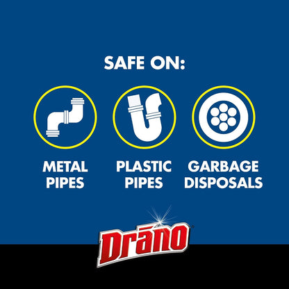 Drano EarlyAction Foamer, Drain Clog Remover & Cleaner, Unclogs Hair, Grease, Soap & Slow Drains, Removes Sources of Odor, Safe for Septic, Pipes, Garbage Disposals, Showers & Sinks, 17 Fl Oz