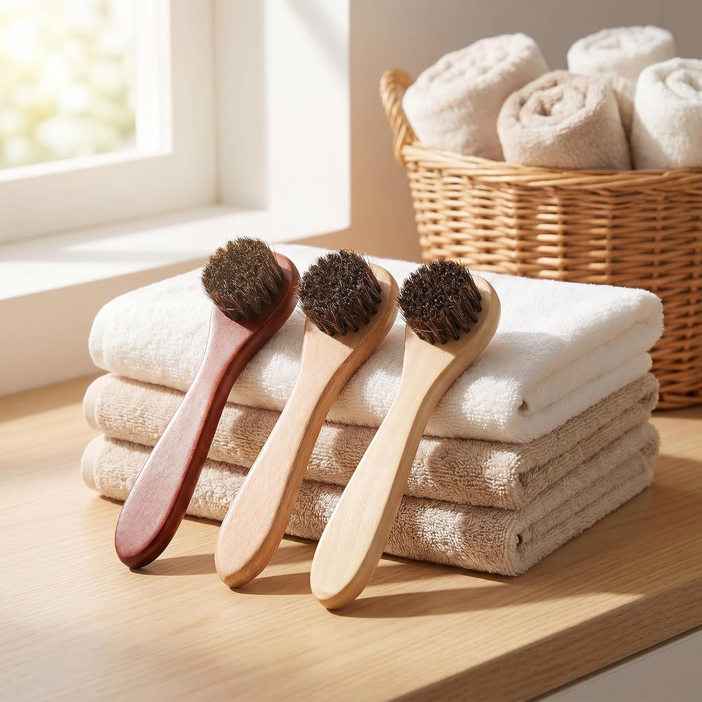 3pcs Stain Remover Dauber Brushes Wood Laundry Stain Brush | Wood Laundry Brushes for Stains on Clothes Shoes Small Stain Brush for Scrubbing Stains from Furniture Fabric Leather