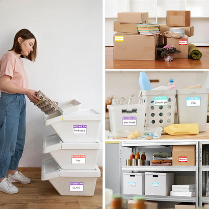Azureal 540 PCS Moving Labels, 10 Color Coded Moving Stickers Including Fragile, Heavy and Blank Labels, 2'' x 3'' Packing Labels for Moving Boxes, Moving Supplies, Wardrobe Boxes, Apartment Sticker