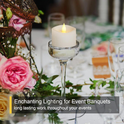 3x3 Flameless Candles with Remote Set of 2, 3 inch Battery Candles Flickering with Timer, LED Pillar Candle for Indoor/Outdoor, White