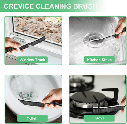 Crevice Cleaning Brush,Hard Bristle Grout Scrub Brushes Tool,Straw Cleaner Brush,Multifunctional Gap Cleaning Supplies Home Essentials for Household Use,Kitchen,Window,Bathroom,Corners(12PCS)