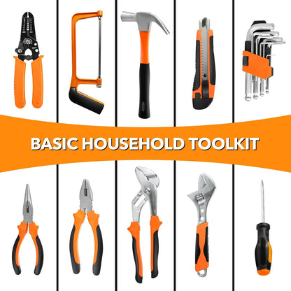Home Tool Kit 157PCS Basic Household Auto Repair Tool Set Car Toolbox General Hand Tool Kit for Home Men Women DIY with Plastic Toolbox Storage Case Pliers Wrench Combination