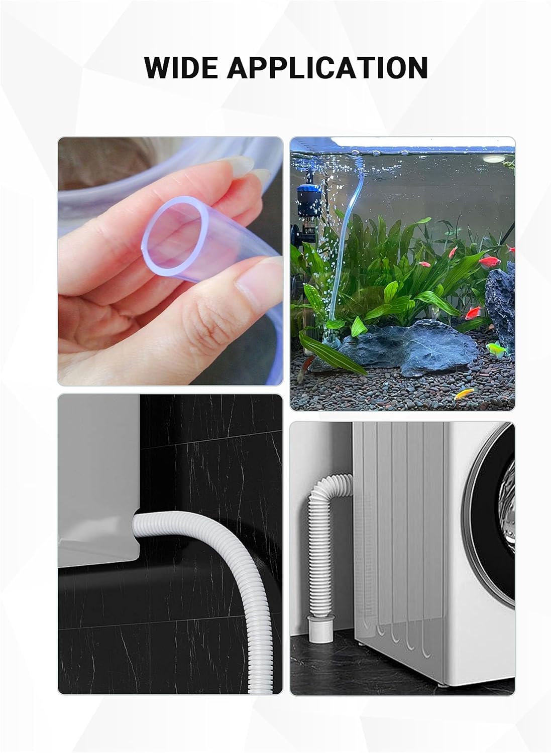 SARDVISA Flexible Long Drain Brush Tool with Large Double Elastic Nylon Ends, Stainless Steel Tube Cleaner Brush for Kitchen, Sink, Drain Pipe, and Long Pipe Cleaning, 2 Straw Cleaning Brushes