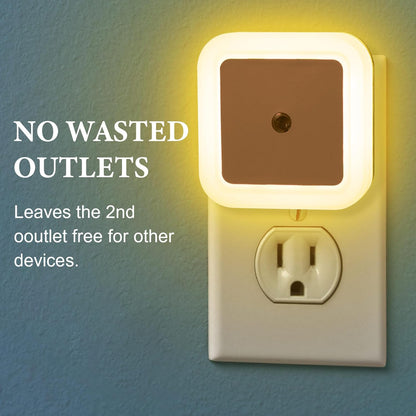 Tuanse 48 Pack LED Night Lights Plug into Wall Smart Sensor Sensor Automatic Night Lamp Nightlights Accessories for Bedroom Bathroom Toilet Stairs Kitchen Hallway(White)