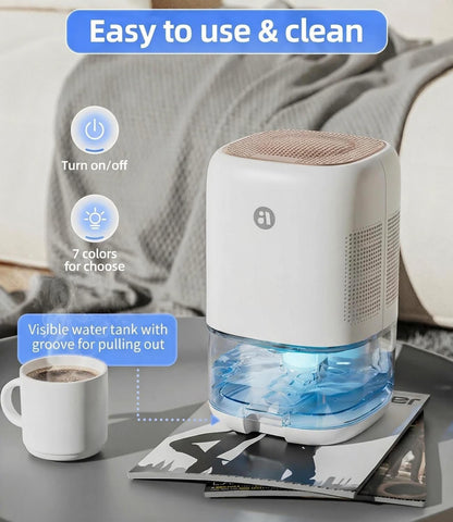 Dehumidifier, 35 OZ Small Dehumidifiers for Bedroom for Home, Quiet with Auto Shut Off, Dehumidifiers for Bedroom (280 sq. ft), Bathroom, RV, Closet, Grey