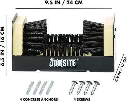 JobSite The Original Boot Scrubber - All Weather Industrial Shoe Cleaner & Scraper Brush