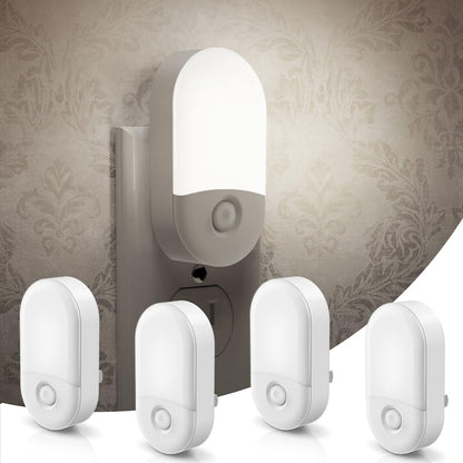 L LOHAS LED Night Lights Plug into Wall, [2 Pack] LED Dimmable Night Light with Light Sensors, 30/60LM Adjustable Brightness Nightlights, Soft White 3000K Automatic Night Light for Kid, Hallway