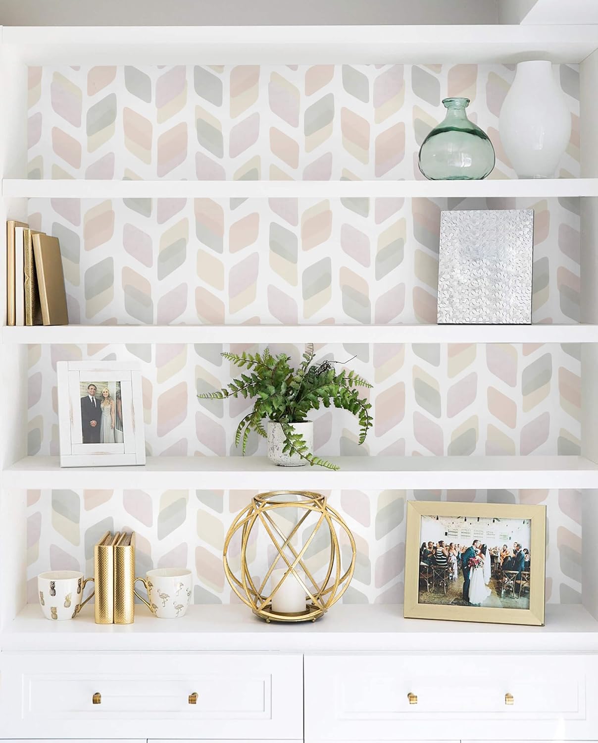 Boho Wallpaper Neutral Peel and Stick Wallpaper 78.7"x17.3" Geometric Wall Paper Beige and White Contact Paper Textured Removable Vinyl Waterproof for Bedroom Farmhouse Kitchen Bathroom