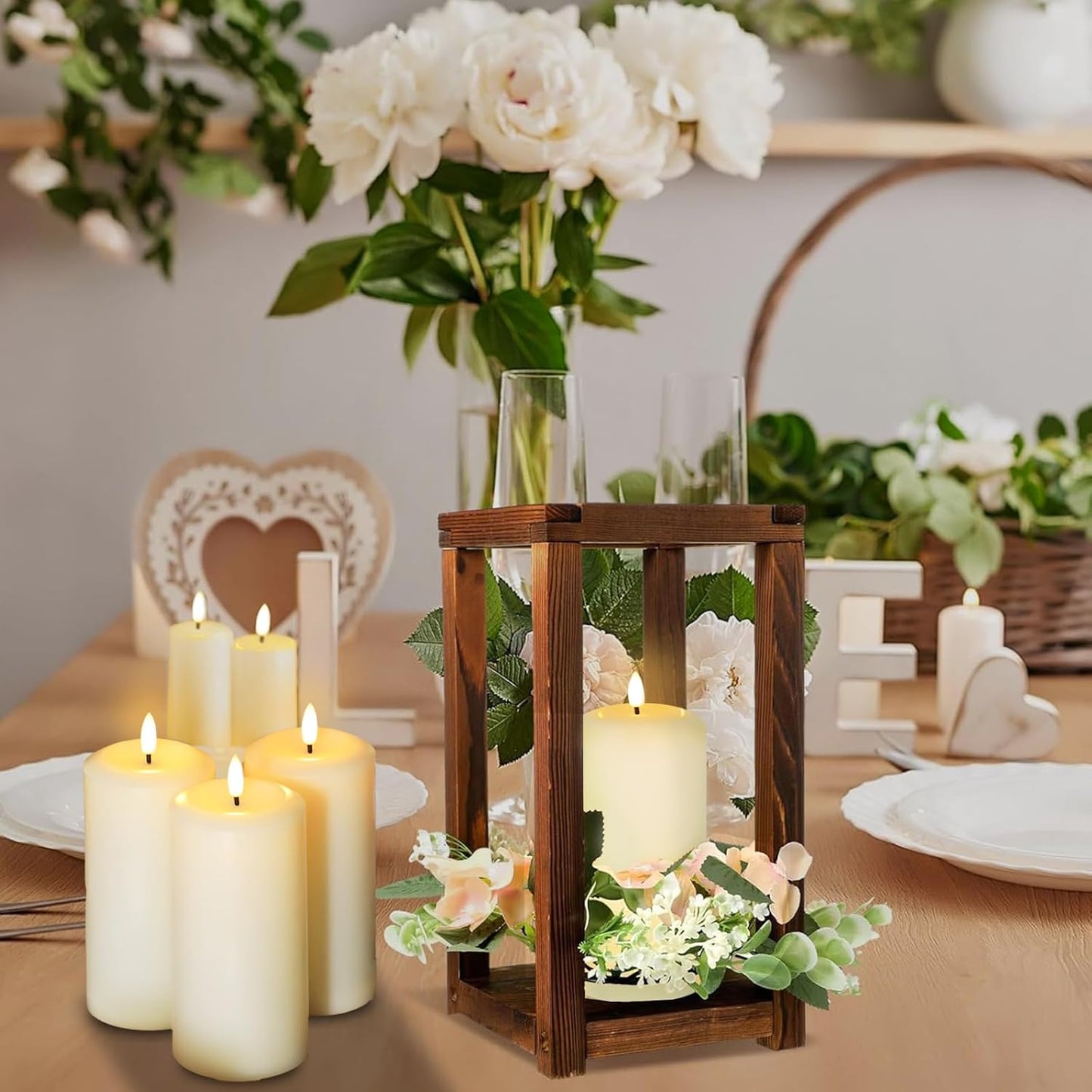 Flameless Candles Battery Operated with Remote and 2/4/6/8 H Timer, 6pcs Flickering Fake Electric Candles for Festival Wedding Home Party Decor (D3 x H 6") (White)