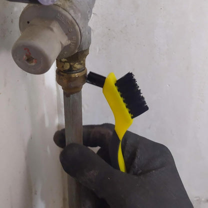 ALLWAY GB Narrow Nylon Stripper & Grout Brush | Soft-Grip Handle, Ideal for Tile and Grout