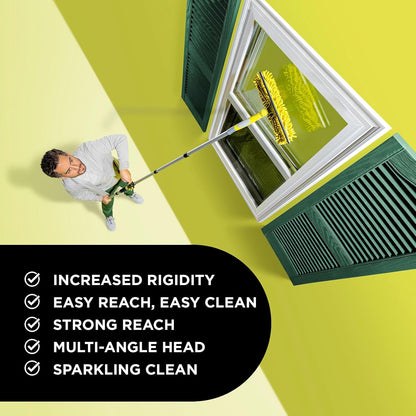 DOCAZOO DOCA Telescoping Pole 7-28 Ft - Extension Pole for Cleaning, Feather Duster, Window Washing Kit, Paint Roller, Window Squeegee - High Reach Extendable Kit for Indoor & Outdoor - Pole Only