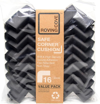 Roving Cove HeftyFit Corner Protector for Baby (4 Large Corners), Heavy-Duty Soft Rubber Foam Furniture Corner Bumper Guards, 3M Adhesive Pre-Taped, Oyster White (Off White)