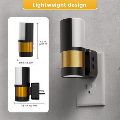L LOHAS LED Night Light Plug in, Night Lights Plug into Wall, Light Sensor, 0-100LM Soft White 3000K, Dimmable Night Light, Modern Nightlight for Kids Bathroom Hallway Bedroom Kitchen Stairway, 2 Pack