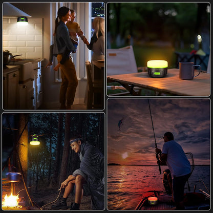Yonktoo Camping Lantern Rechargeable, 300H Runtime, 6400mAh, IPX5 Waterproof Tent Light for Camping, Hiking, Power Outages, Home, Emergency - Standard Edition,Orange